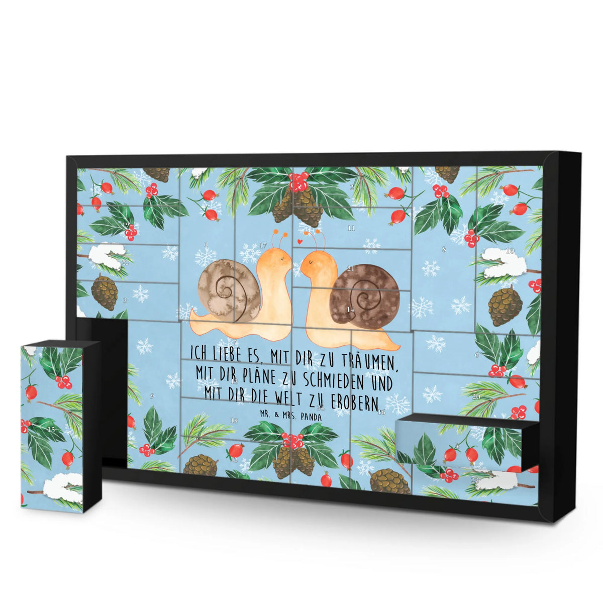 Fillable advent calendar Snails in love