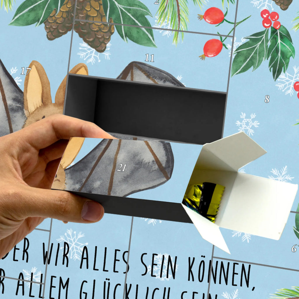 Fillable advent calendar bat wing card, gift ideas, gifts, animal lover, special gifts, cute animal motives, hand drawn, small animals, good mood, cute, funny sayings