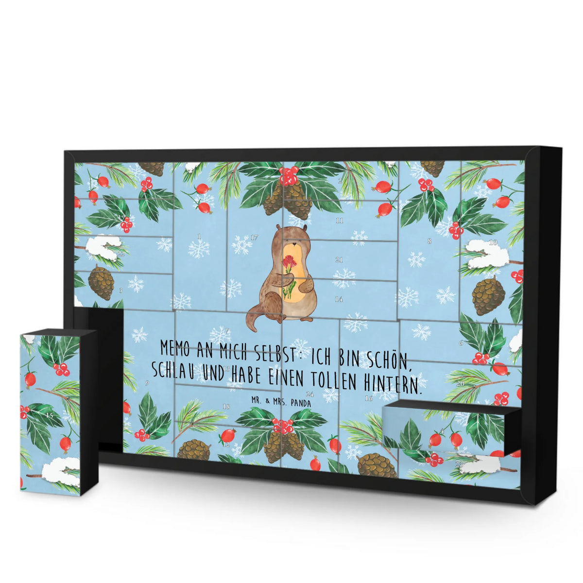 Befüllbarer Adventskalender Otter Blumenstrauß