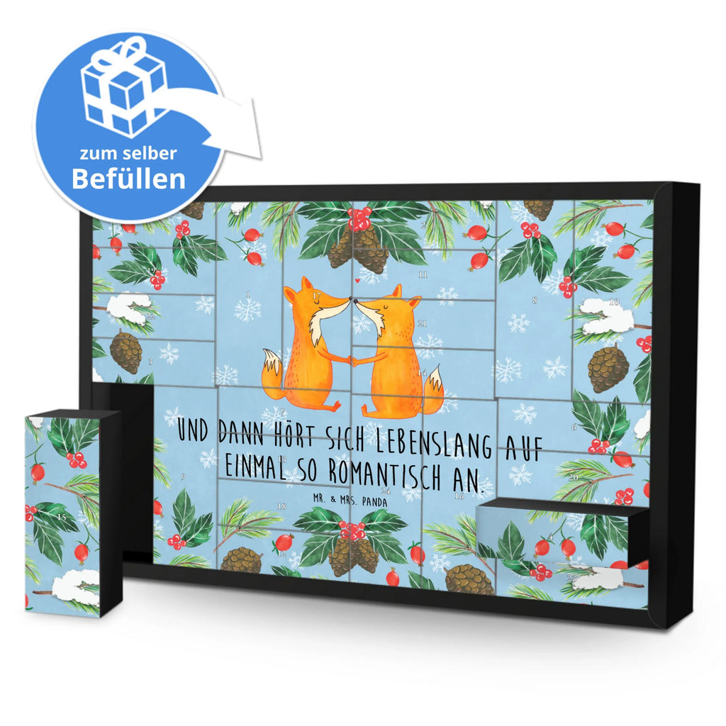 Fillable advent calendar foxes Love animal lover, clever as a fox, foxes, forest wildlife, lovers, boyfriend, couple, marriage, husband, wife, proof of love, girlfriend, fiancée