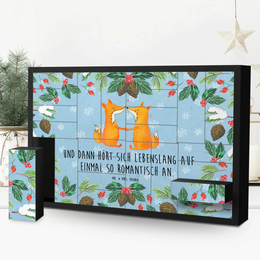 Fillable advent calendar foxes Love animal lover, clever as a fox, foxes, forest wildlife, lovers, boyfriend, couple, marriage, husband, wife, proof of love, girlfriend, fiancée