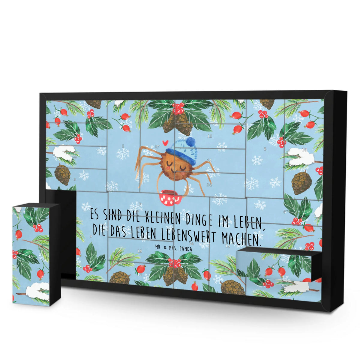 Befüllbarer Adventskalender Spinne Agathe Kaffee
