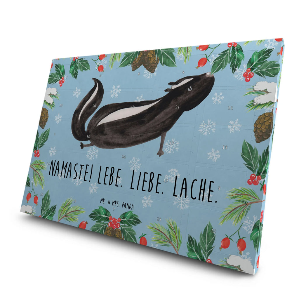 Tee Adventskalender Stinktier Yoga Adventskalender mit Tee, Adventskalender, Tee Adventskalender, Skunk, Stinktier, Stinki, Wildtier, Raubtier, Liebe, Stinker, Namaste, Lebe, Yoga, Lache