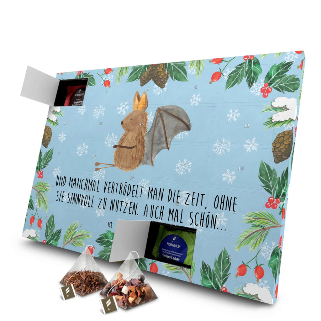 Tee Adventskalender Fledermaus Sitzen Adventskalender mit Tee, Tee Adventskalender, Adventskalender, Tiermotive, Tiere, Gute Laune, Lustige Sprüche, Entspannen, Fledermäuse, Fledermaus, Motivation