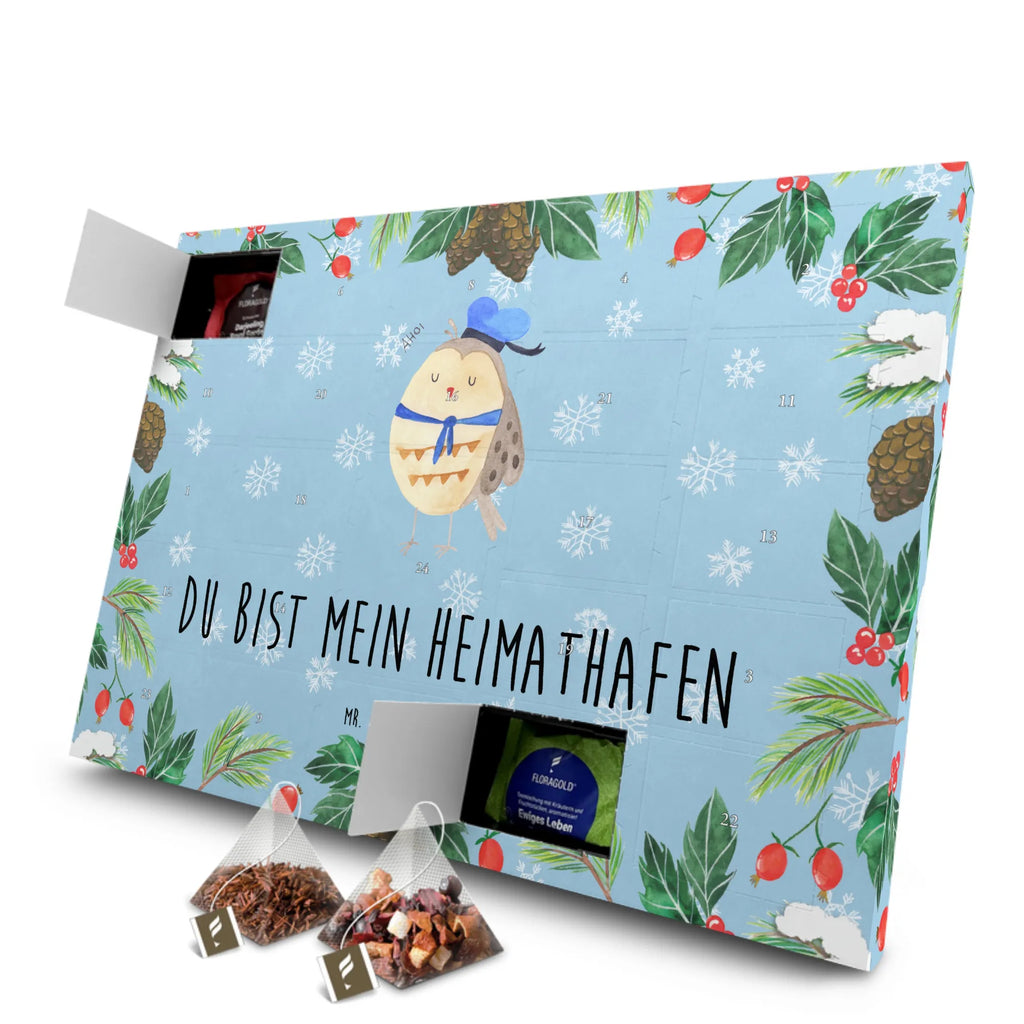 Tee Adventskalender Eule Matrose Adventskalender, Adventskalender mit Tee, Tee Adventskalender, Eule, Freundin, Ehe, Wortspiel Lustig, Matrose, Eule Deko, Owl, Heimathafen, Eule Spruch, Seefahrer, Hochzeitstag Geschenk
