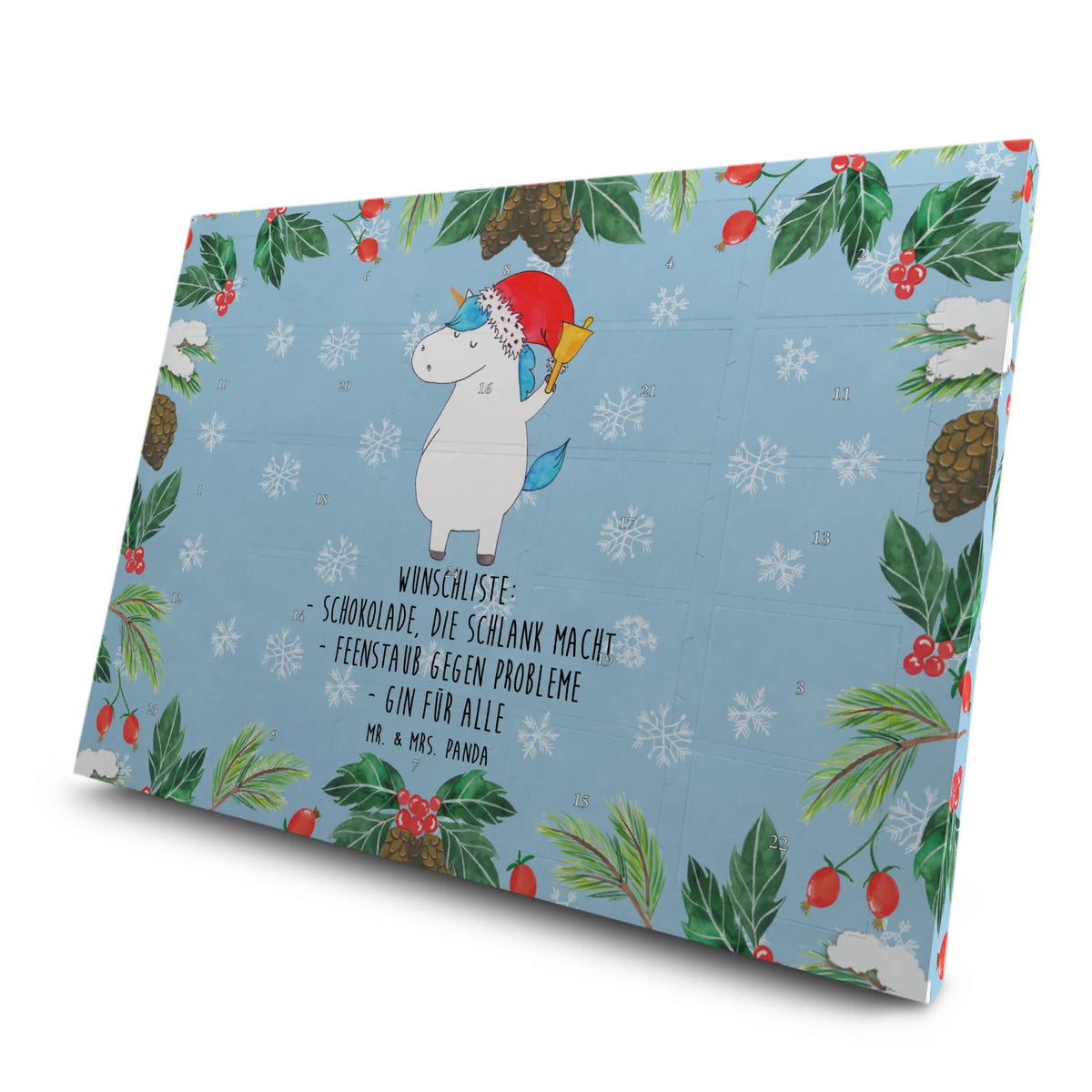 Tee Adventskalender Einhorn Weihnachtsmann