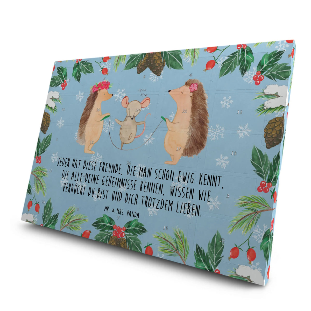 Tee Adventskalender Igel Seilhüpfen