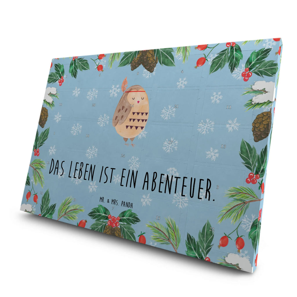 Tee Adventskalender Eule Federschmuck Adventskalender, Adventskalender mit Tee, Tee Adventskalender, Eule, Reisespruch, Das Leben Ist Ein Abenteuer, Federschmuck, Dekoration, Eule Deko, Owl