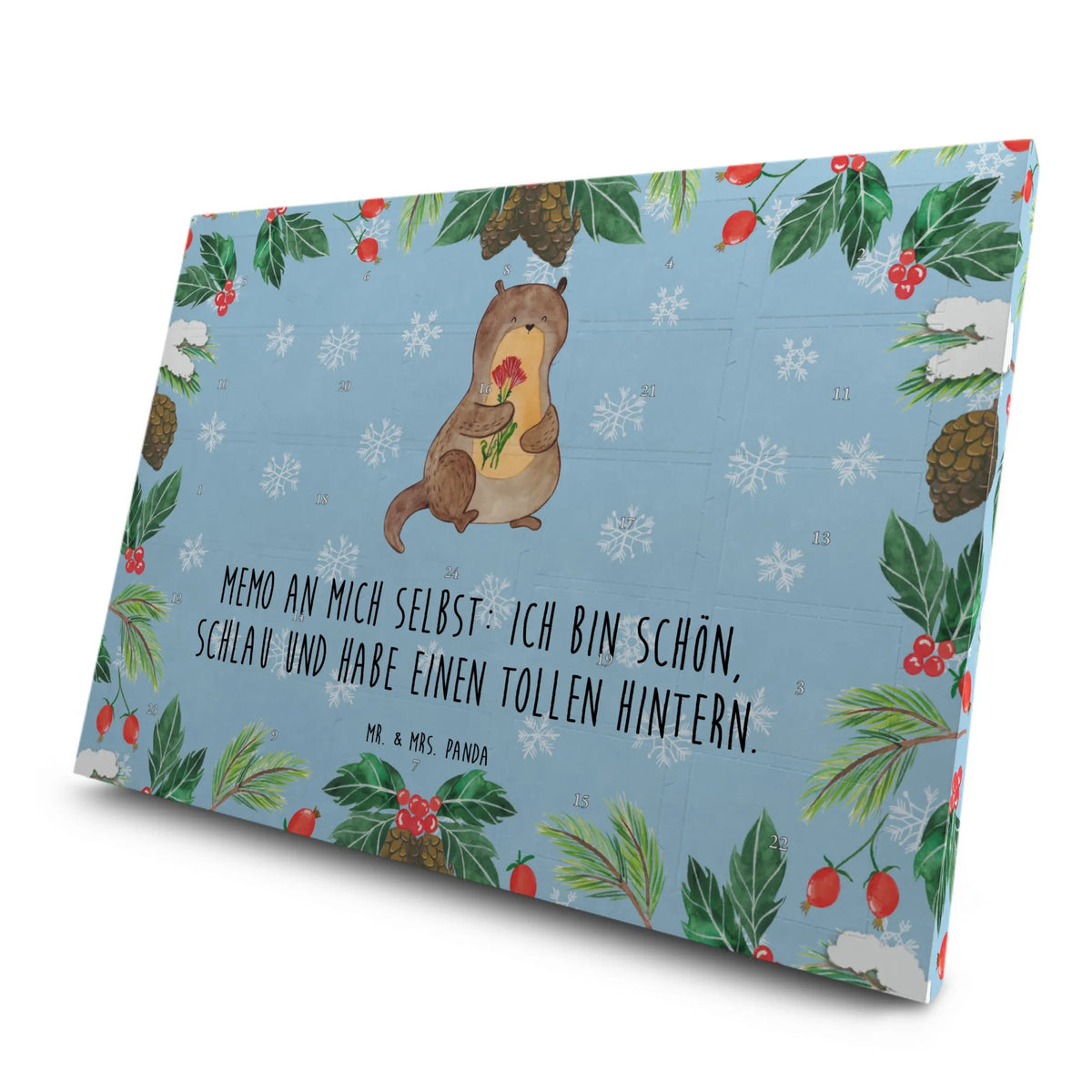 Tee Adventskalender Otter Blumenstrauß