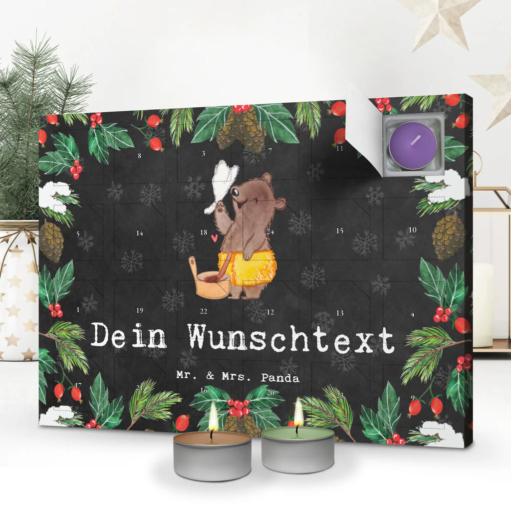 Personalisierter Duftkerzen Adventskalender Saunameister Leidenschaft Personalisierter Duftkerzen Adventskalender, Geschenk, Schenken, Jubiläum, Danke, Dankeschön, Beruf, Ausbildung, Abschied, Rente, Kollege, Kollegin, Arbeitskollege, Mitarbeiter, Firma
