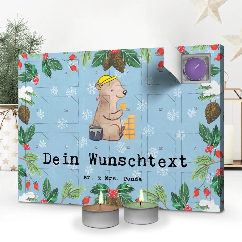  bricklayer Passion Personalisierter Duftkerzen Adventskalender, Geschenk, Schenken, Jubiläum, Danke, Dankeschön, Beruf, Ausbildung, Abschied, Rente, Kollege, Kollegin, Arbeitskollege, Mitarbeiter, Firma, Handwerker, Maurerbetrieb, Maurermeister, Maurer, Gesellenprüfung