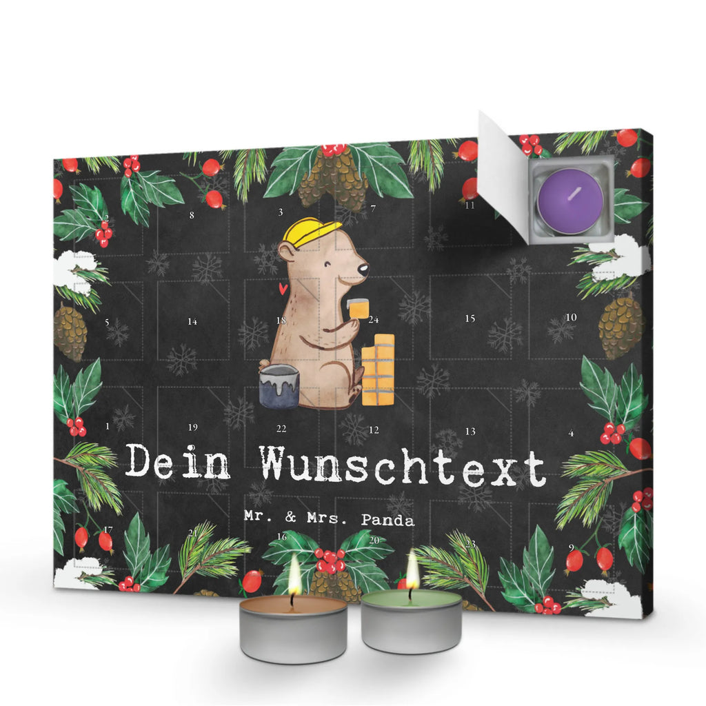  bricklayer Passion Personalisierter Duftkerzen Adventskalender, Geschenk, Schenken, Jubiläum, Danke, Dankeschön, Beruf, Ausbildung, Abschied, Rente, Kollege, Kollegin, Arbeitskollege, Mitarbeiter, Firma, Handwerker, Maurerbetrieb, Maurermeister, Maurer, Gesellenprüfung