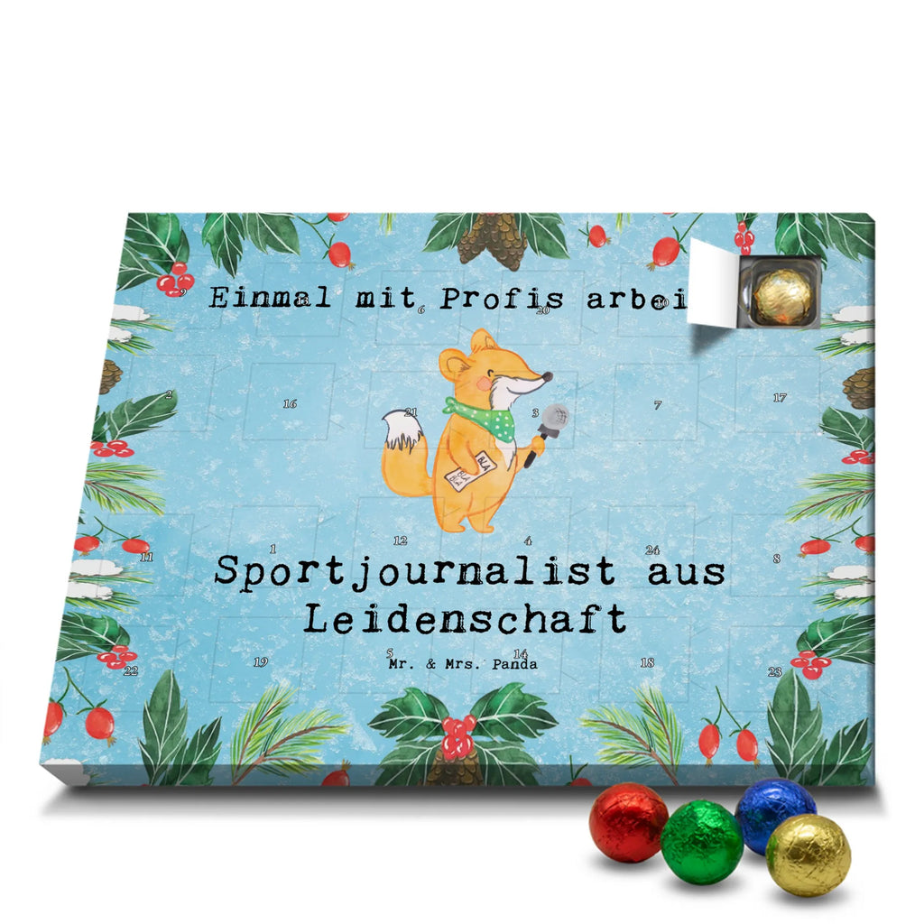 Chocolate advent calendar Sports journalist Passion sayings, best, farewell gift, gift idea, passing exam, anniversary, retirement, promotion, job start, profession, gift