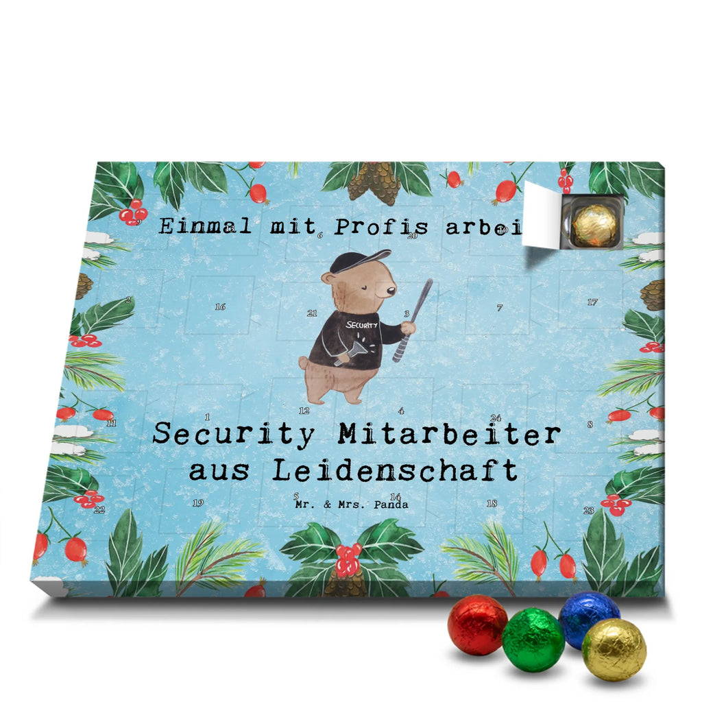 Chocolate advent calendar Security Guard Passion gift, gift idea, sayings, best, farewell gift, passing exam, anniversary, retirement, promotion, job start, profession