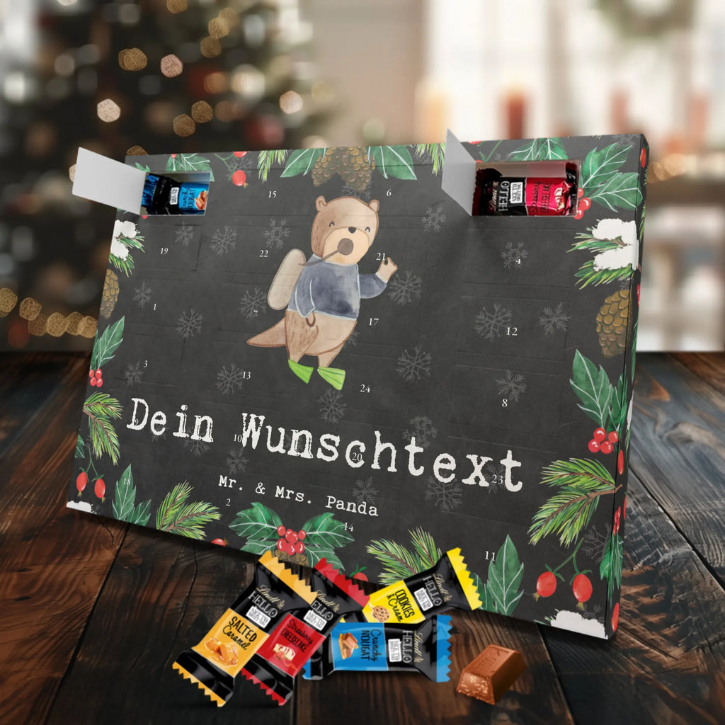Personalisierter Schoko Adventskalender Tauchlehrer Leidenschaft Adventskalender mit Namen, Personalisierter Adventskalender, Danke, Dankeschön, Beruf, Ausbildung, Jubiläum, Abschied, Geschenk, Rente, Schenken, Kollege, Kollegin, Arbeitskollege, Mitarbeiter, Firma
