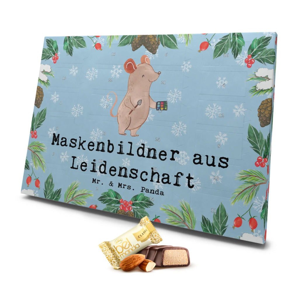 Marzipan Adventskalender Maskenbildner Leidenschaft Marzipan Adventskalender, Beruf, Ausbildung, Jubiläum, Abschied, Rente, Kollege, Kollegin, Geschenk, Schenken, Arbeitskollege, Mitarbeiter, Firma, Danke, Dankeschön, Eröffnung, Kosmetiker, Maskenbildner, Visagist, Make Up Artist, Kosmetikstudio, Beauty Salon
