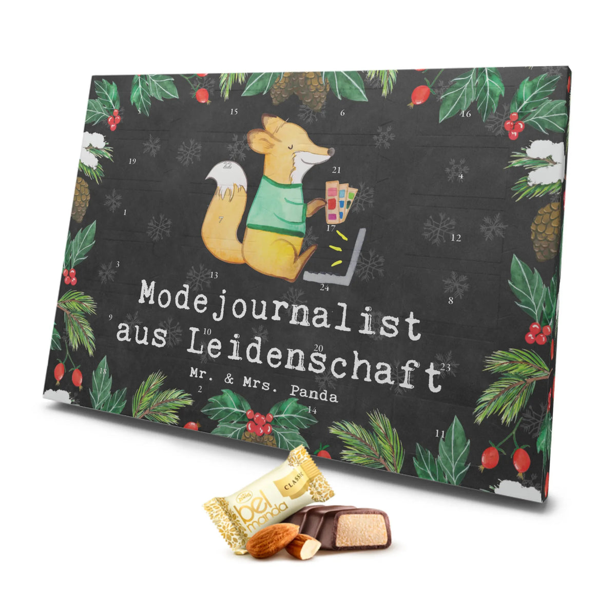 Marzipan Adventskalender Modejournalist Leidenschaft Marzipan Adventskalender, Beruf, Ausbildung, Jubiläum, Abschied, Rente, Kollege, Kollegin, Geschenk, Schenken, Arbeitskollege, Mitarbeiter, Firma, Danke, Dankeschön, Journalist, Studium, Redakteur, Pressebüro, Reporter, Modejournalist