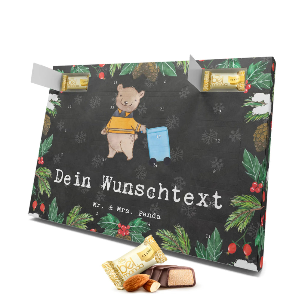 Personalisierter Marzipan Adventskalender Müllwerker Leidenschaft Personalisierter Marzipan Adventskalender, Beruf, Ausbildung, Jubiläum, Abschied, Rente, Kollege, Kollegin, Geschenk, Schenken, Arbeitskollege, Mitarbeiter, Firma, Danke, Dankeschön, Müllentsorger, Müllfahrer, Müllmann, Kehrichtmann, Müllwerker, Fachkraft Kreislauf- und Abfallwirtschaft