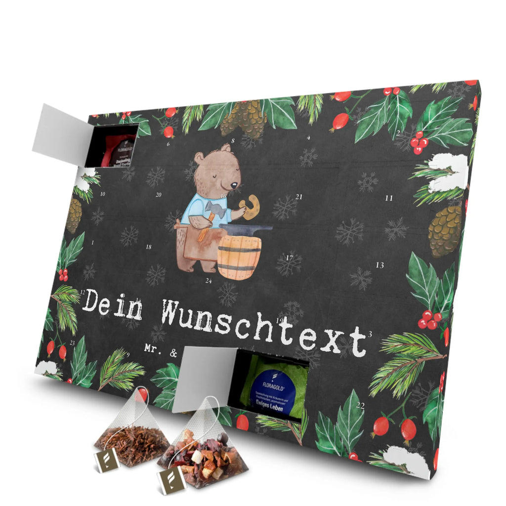 Personalisierter Tee Adventskalender Schmied Leidenschaft Personalisierter Tee Adventskalender, Geschenk, Schenken, Jubiläum, Danke, Dankeschön, Beruf, Ausbildung, Abschied, Rente, Kollege, Kollegin, Arbeitskollege, Mitarbeiter, Firma