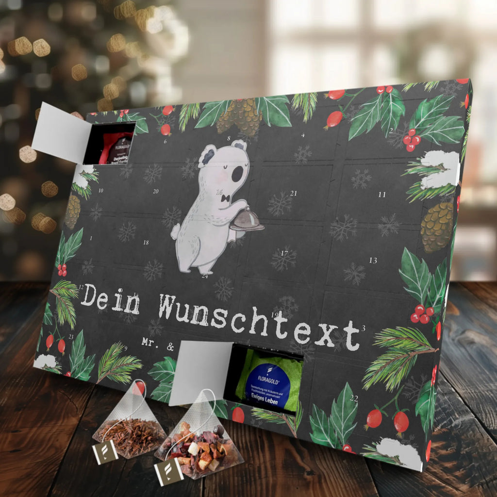 Personalisierter Tee Adventskalender Kellner Leidenschaft Personalisierter Tee Adventskalender, Geschenk, Schenken, Jubiläum, Danke, Dankeschön, Beruf, Ausbildung, Abschied, Rente, Kollege, Kollegin, Arbeitskollege, Mitarbeiter, Firma, Ober, Kellner, Servicekraft, Restaurant