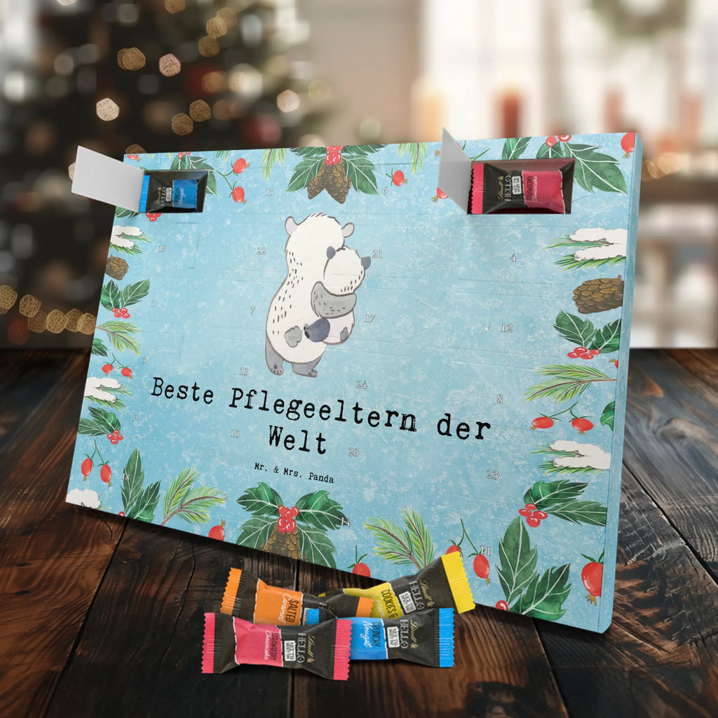 Chocolate advent calendar panda Best foster parents in the world gift, thank you, birthday present, giving, birthday, gift tip, make you happy, for, gift idea, mom and dad, foster parents, foster child, parents couple, parents