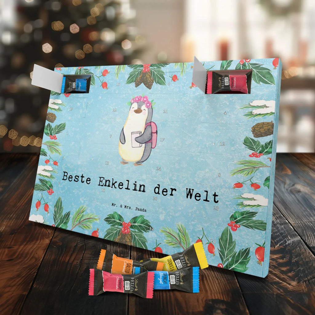 Chocolate advent calendar penguin Best granddaughter in the world gift, birthday, gift idea, birthday present, giving, thank you, for, make you happy, gift tip, grandpa, christening, grandma, Granddaughter, child from son, child from daughter, grandchild