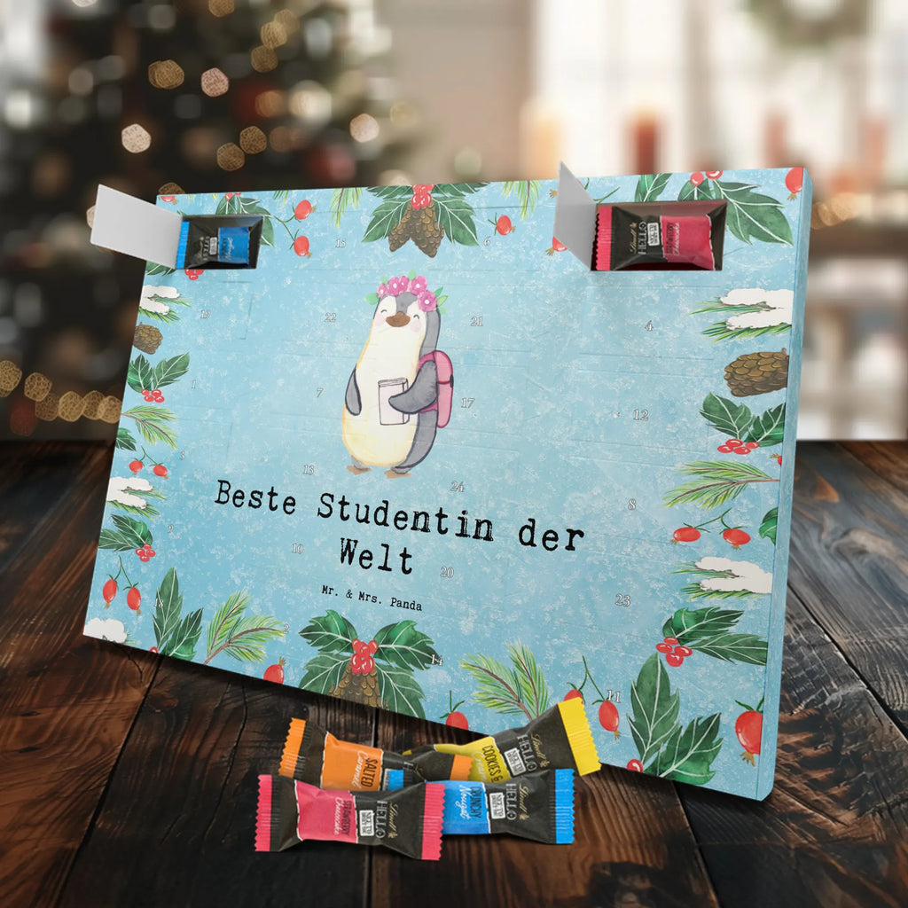 Chocolate advent calendar penguin Best student in the world gift, thank you, birthday present, giving, birthday, gift tip, make you happy, for, gift idea, college, study, university, humorous, daughter, students, graduation, fun, model student