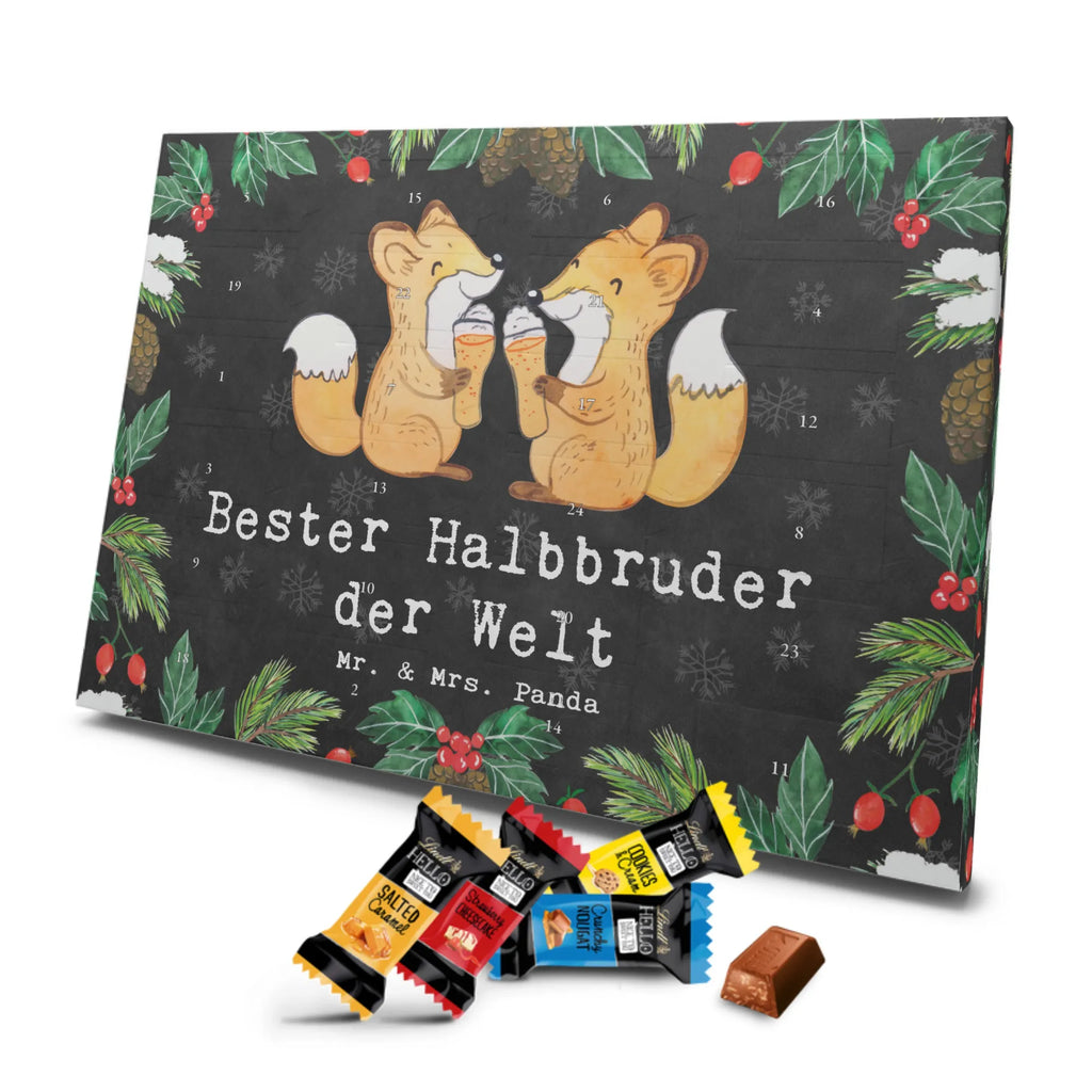 Chocolate advent calendar Fox Best Half Brother in the World gift, thank you, birthday present, giving, birthday, gift tip, make you happy, for, gift idea, best, siblings, step siblings, step, Half brother, trifle, present, step brother, brother heart, son