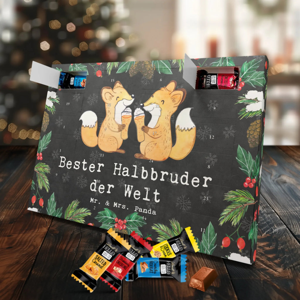Chocolate advent calendar Fox Best Half Brother in the World gift, thank you, birthday present, giving, birthday, gift tip, make you happy, for, gift idea, best, siblings, step siblings, step, Half brother, trifle, present, step brother, brother heart, son