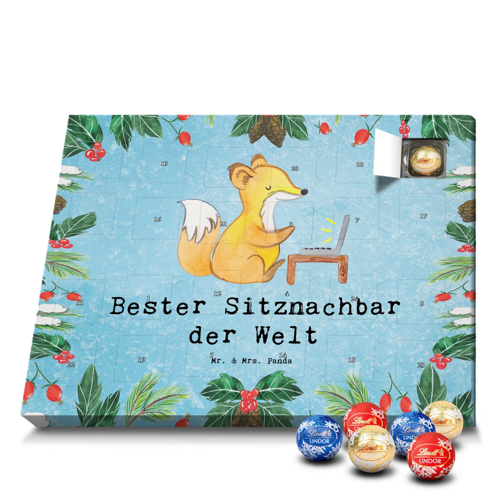Chocolate advent calendar Fox Best seat neighbor in the world gift, birthday, gift idea, birthday present, giving, thank you, for, make you happy, gift tip, neighbor, chair neighbor, university, school, college, table neighbor, Seat neighbor, classmate, fellow student