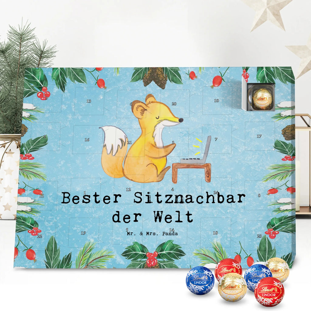 Chocolate advent calendar Fox Best seat neighbor in the world gift, birthday, gift idea, birthday present, giving, thank you, for, make you happy, gift tip, neighbor, chair neighbor, university, school, college, table neighbor, Seat neighbor, classmate, fellow student