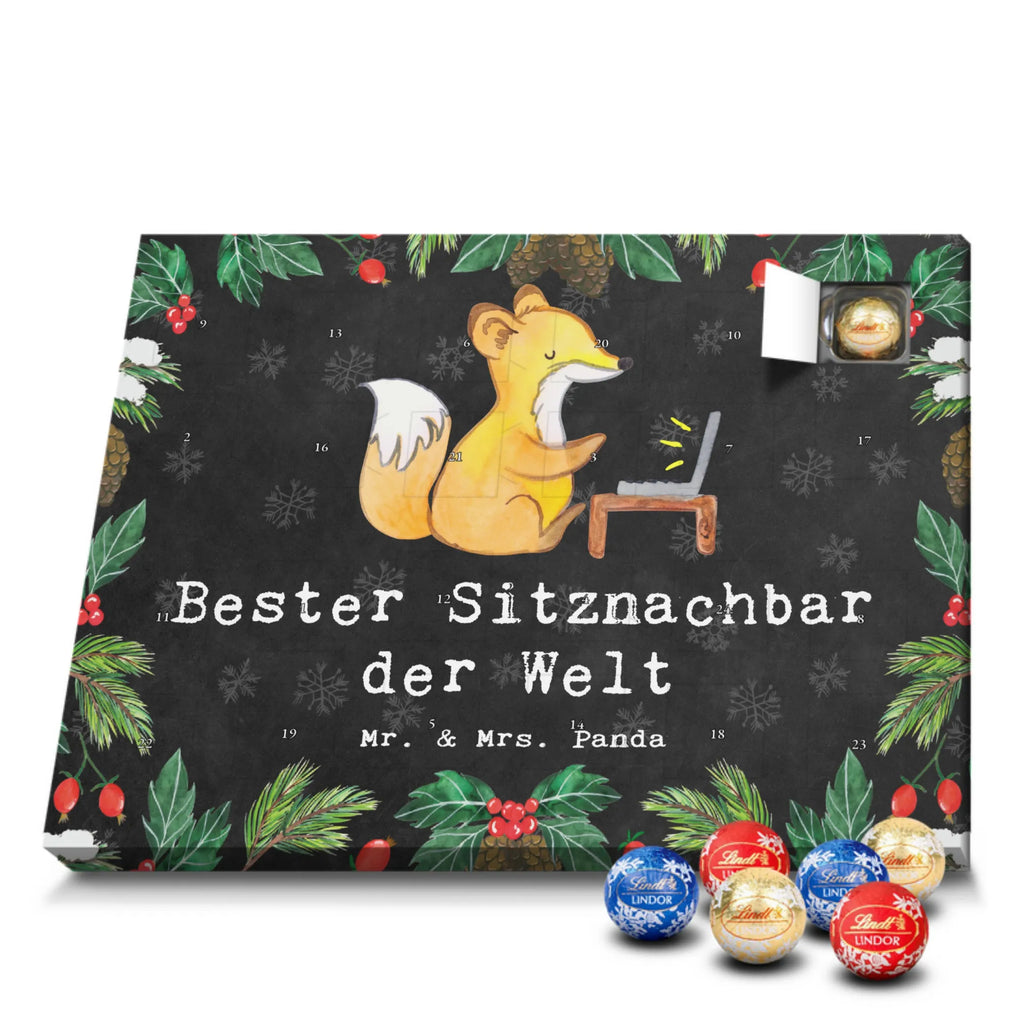 Chocolate advent calendar Fox Best seat neighbor in the world gift, birthday, gift idea, birthday present, giving, thank you, for, make you happy, gift tip, neighbor, chair neighbor, university, school, college, table neighbor, Seat neighbor, classmate, fellow student