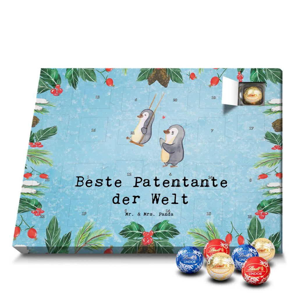 Chocolate advent calendar penguin Best godmother in the world gift, birthday, gift idea, birthday present, giving, thank you, for, make you happy, gift tip, nephew, godfather aunt, niece, christening partner, baptism, little thing, favorite aunt, Godmother