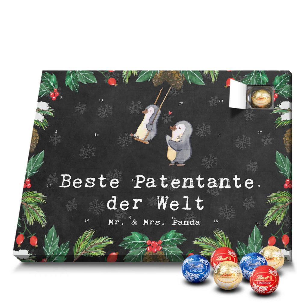 Chocolate advent calendar penguin Best godmother in the world gift, birthday, gift idea, birthday present, giving, thank you, for, make you happy, gift tip, nephew, godfather aunt, niece, christening partner, baptism, little thing, favorite aunt, Godmother