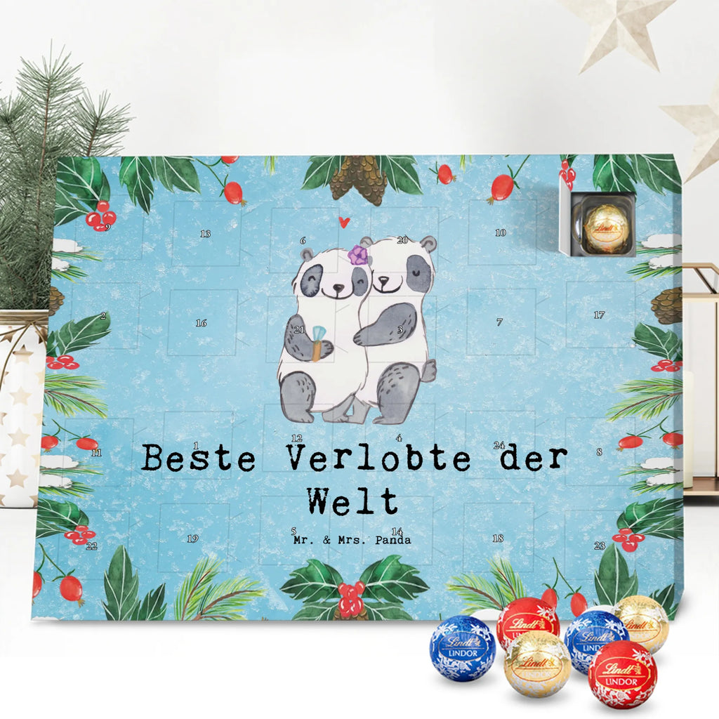 Chocolate advent calendar panda Best Fiancée in the World gift, thank you, birthday present, giving, birthday, gift tip, make you happy, for, gift idea, wedding, future, dream girl, fiancee, marriage, girlfriend, betrothal, wife