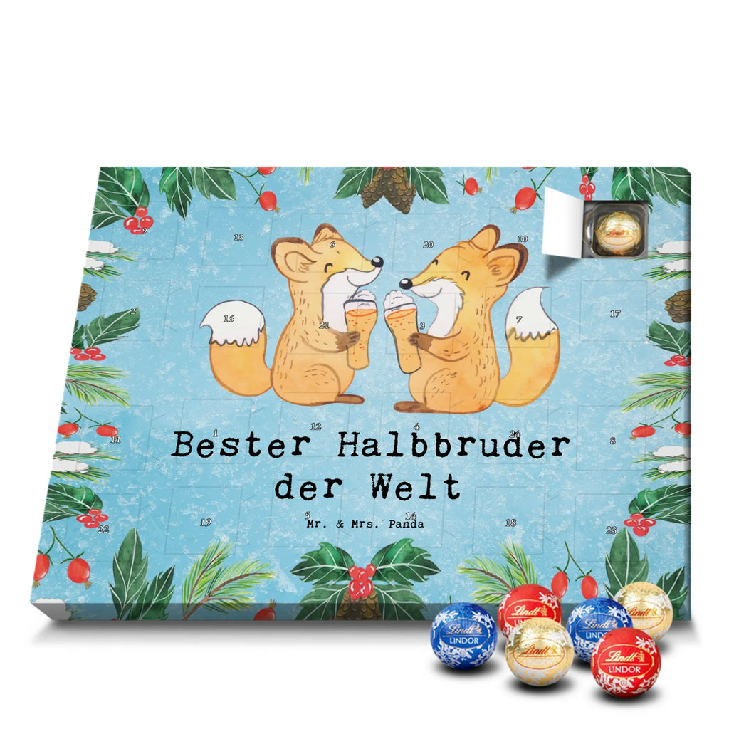 Chocolate advent calendar Fox Best Half Brother in the World gift, thank you, birthday present, giving, birthday, gift tip, make you happy, for, gift idea, best, siblings, step siblings, step, Half brother, trifle, present, step brother, brother heart, son