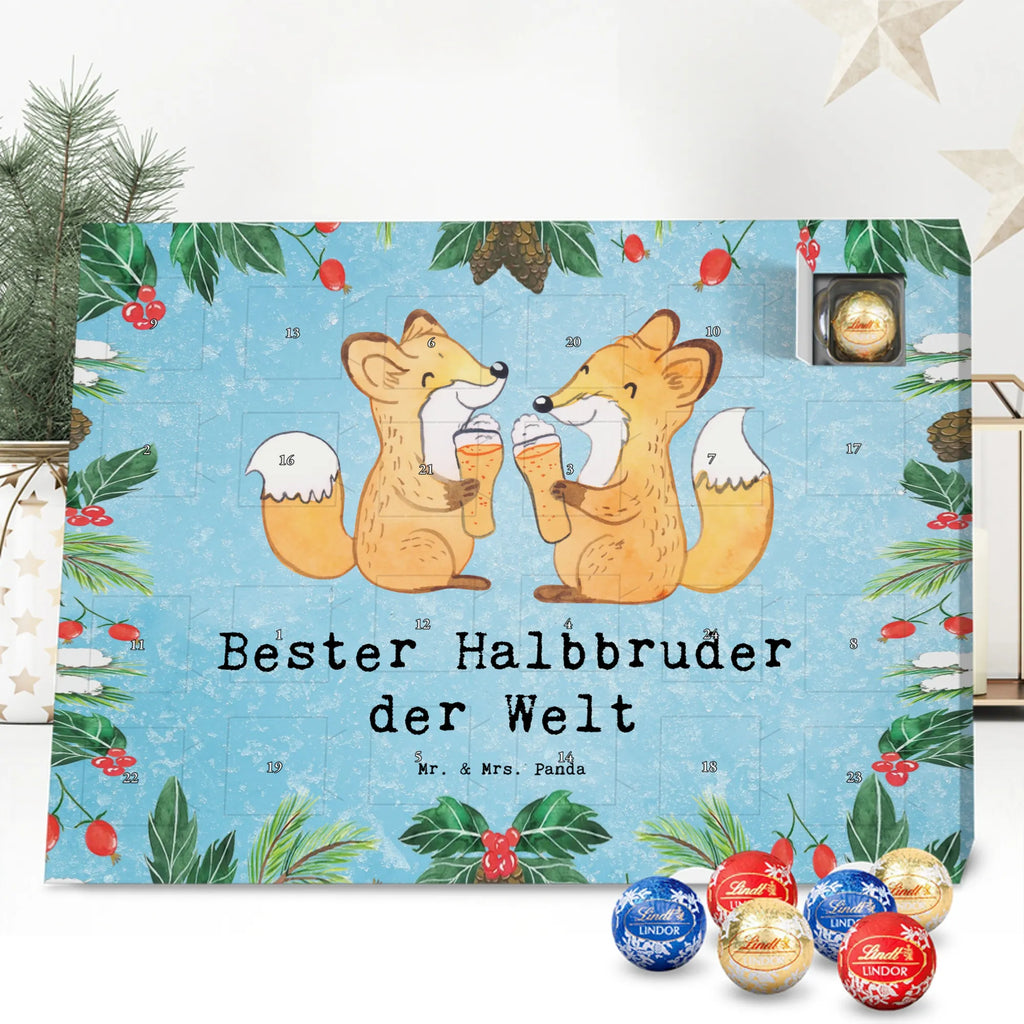 Chocolate advent calendar Fox Best Half Brother in the World gift, thank you, birthday present, giving, birthday, gift tip, make you happy, for, gift idea, best, siblings, step siblings, step, Half brother, trifle, present, step brother, brother heart, son