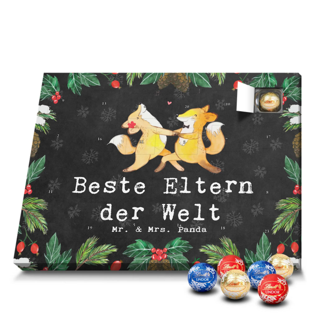 Chocolate advent calendar Fox Best parents in the world gift, birthday, gift idea, birthday present, giving, thank you, for, make you happy, gift tip, mom and dad, parents, parents couple, producer