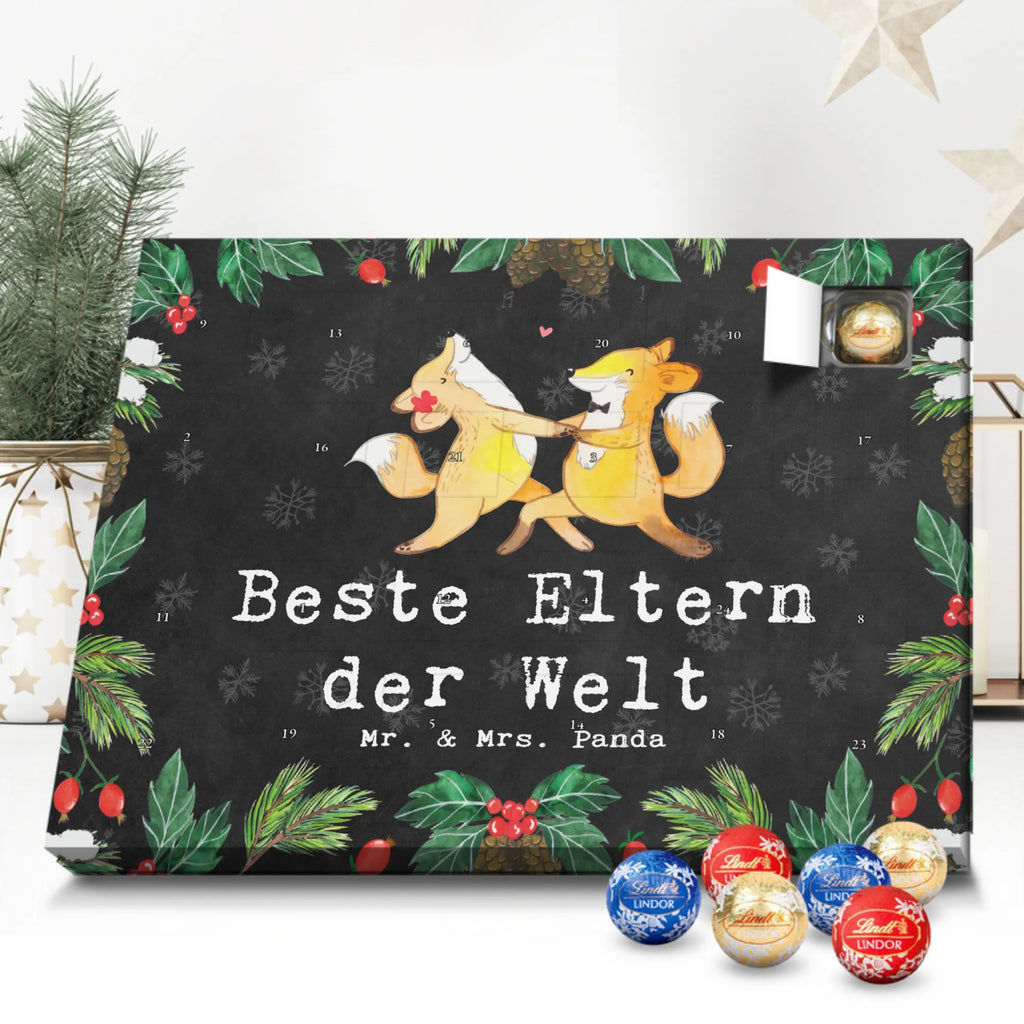 Chocolate advent calendar Fox Best parents in the world gift, birthday, gift idea, birthday present, giving, thank you, for, make you happy, gift tip, mom and dad, parents, parents couple, producer