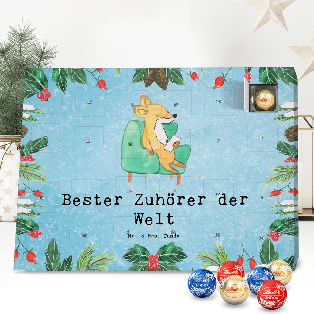 Chocolate advent calendar Fox Best listener in the world gift, birthday, gift idea, birthday present, giving, thank you, for, make you happy, gift tip, listening ear, friend, helpful, help, Listener