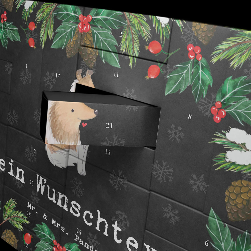 Personalisierter Befüllbarer Adventskalender Langhaar Collie Moment Adventskalender Zum Selbst Befüllen, Befüllbarer Adventskalender, Geschenk, Schenken, Hund, Hunderasse, Rassehund, Hundebesitzer, Tierfreund, Welpe, Britischer Hütehund, Langhaar Collie