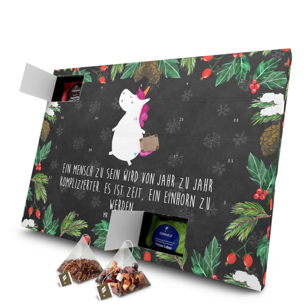 Tee Adventskalender Einhorn Koffer Adventskalender, Adventskalender mit Tee, Tee Adventskalender, Einhorn, Einhorn Deko, Einhörner, Unicorn, Spaß, Albern, Reise, Gepäck, Koffer, Kind, Abenteuer, Verreisen, Witzig, Lustig, Erwachsen