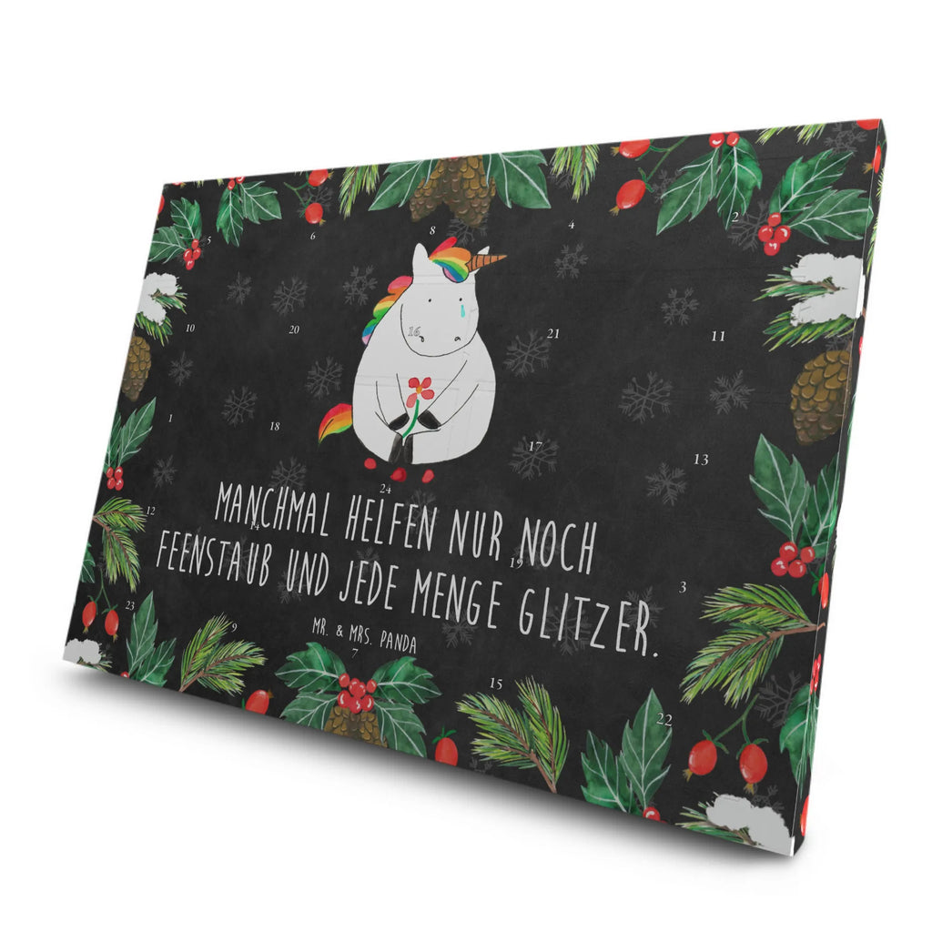 Tee Adventskalender Einhorn Traurig Adventskalender, Adventskalender mit Tee, Tee Adventskalender, Einhorn, Einhorn Deko, Einhörner, Unicorn, Blume, Trösten. Freundschaft, Trauer, Liebe, Glitzer, Grußkarte, Freunde