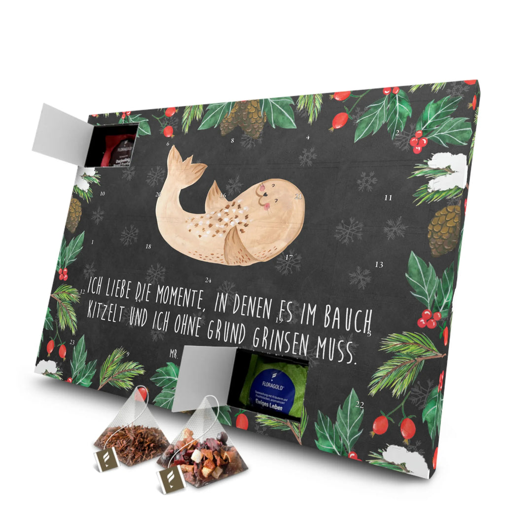 Tee Adventskalender Robbe Liegen Adventskalender, Adventskalender mit Tee, Tee Adventskalender, Tiermotive, Tiere, Gute Laune, Lustige Sprüche, Ostsee, Seehund, Nordsee, Meerestier, Freude, Lachen, Robben, Strand, Robbe