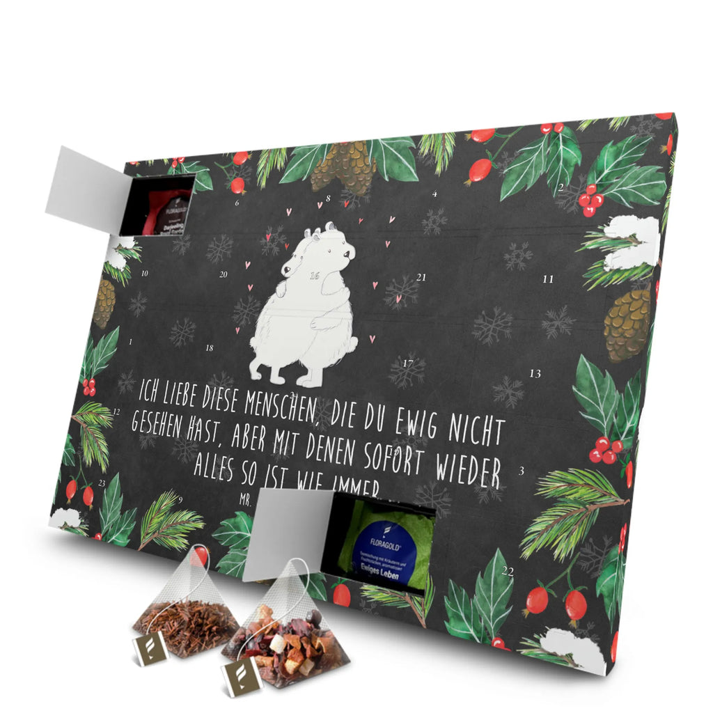 Tee Adventskalender Eisbär Umarmen Adventskalender, Adventskalender mit Tee, Tee Adventskalender, Tiermotive, Tiere, Gute Laune, Lustige Sprüche