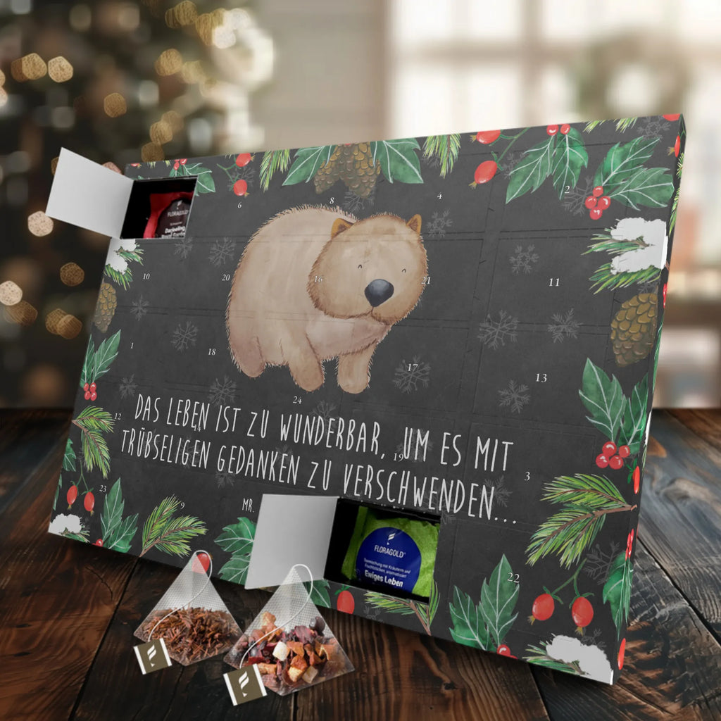 Tee Adventskalender Wombat Adventskalender, Adventskalender mit Tee, Tee Adventskalender, Tiermotive, Tiere, Gute Laune, Lustige Sprüche, Australien, Motivation, Wombat, Spruch, Das Leben Ist schön