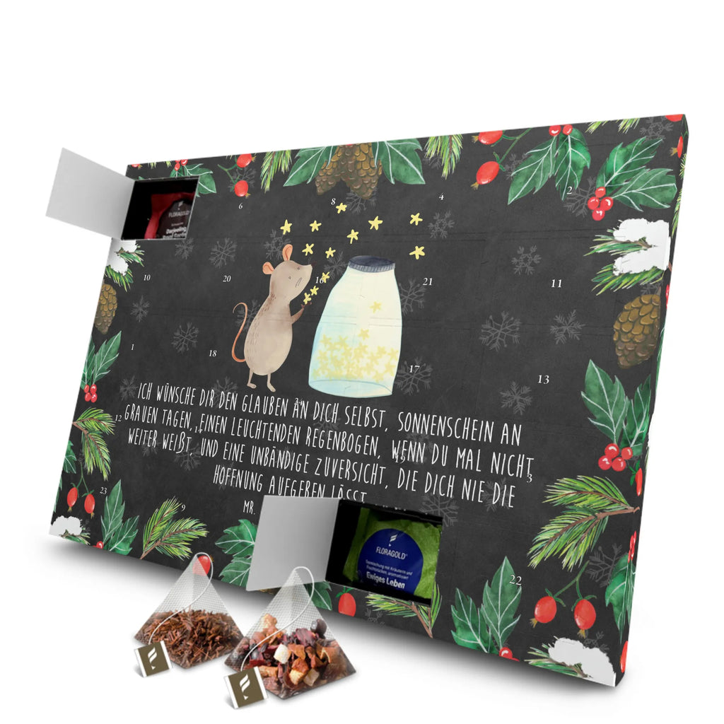 Tee Adventskalender Maus Sterne Adventskalender mit Tee, Tee Adventskalender, Adventskalender, Tiermotive, Tiere, Gute Laune, Lustige Sprüche, Taufe, Erstes Kind, Kindergeburtstag, Hoffnung, Geburtstag, Schwangerschaft, Taufgeschenk, Geburt, Maus, Träume, Kind, Sterne, Wunsch