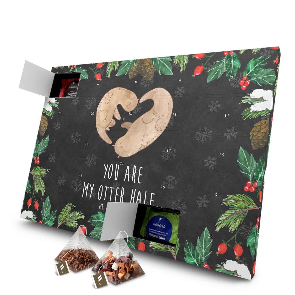 Tee Adventskalender Otter Herz Adventskalender mit Tee, Tee Adventskalender, Adventskalender, Otter, Fischotter, Seeotter, Love You, Gemeinsames Leben, Herz, Liebesgeschenk, Verlobung, Liebe, Jahrestag, Hochzeitstag, Liebesbeweis, Bessere Hälfte