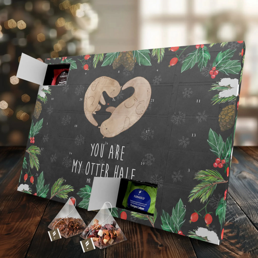 Tee Adventskalender Otter Herz Adventskalender mit Tee, Tee Adventskalender, Adventskalender, Otter, Fischotter, Seeotter, Love You, Gemeinsames Leben, Herz, Liebesgeschenk, Verlobung, Liebe, Jahrestag, Hochzeitstag, Liebesbeweis, Bessere Hälfte