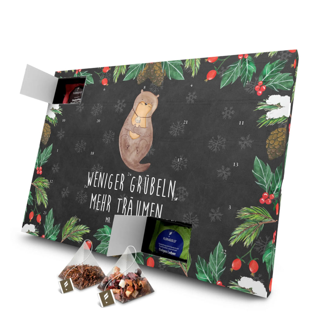 Tee Adventskalender Otter Muschel Tee Adventskalender, Adventskalender mit Tee, Adventskalender, Seeotter, Otter, Fischotter, Grübeln, Tagträumen, Otterliebe, Büro, Träumen, Motivation